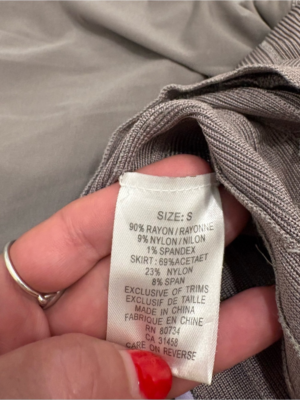 SOLD!! Vintage Herve Leger Taupe Bandage & Layered Cocktail Dress - Picture 6 of 15